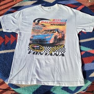 2009 NASCAR California Speedway Fontana T Shirt Mens Large Jimmie Johnson